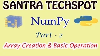 NumPy Tutorial in Tamil Array Creation and Basic Operation Python for Data Science