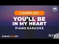 Download Lagu You'll Be In My Heart - NIKI (Lower Key - Piano Karaoke)