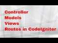 CodeIgniter Project - Part-2 Controller Models Views Routes How to set url