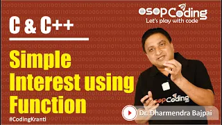 Function Program Simple Interest Function in C C C Tutorial for Beginner -