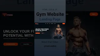 Gym Website Using HTML CSS Step by Step Tutorial Fast Code