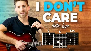 Download I Don't Care Guitar Tutorial + Full Song Playthrough (Ed Sheeran X Justin Bieber) MP3