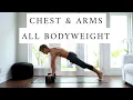 At Home Yoga Bodyweight Workout Chest Shoulders Arms