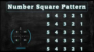 113 Number Square Pattern without any pre-defined method using while loop in Python