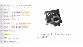 Hello World Learning Batch - For Beginners