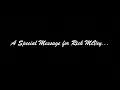 A Special Message for Rick McVey