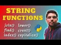 String Functions in Python count find index join lower upper capitalize Class CS