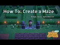How to Create a MAZE Animal Crossing New Horizons Speed Build Tutorial