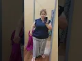 Wal-Mart linen pants and navy flutter sleeve top