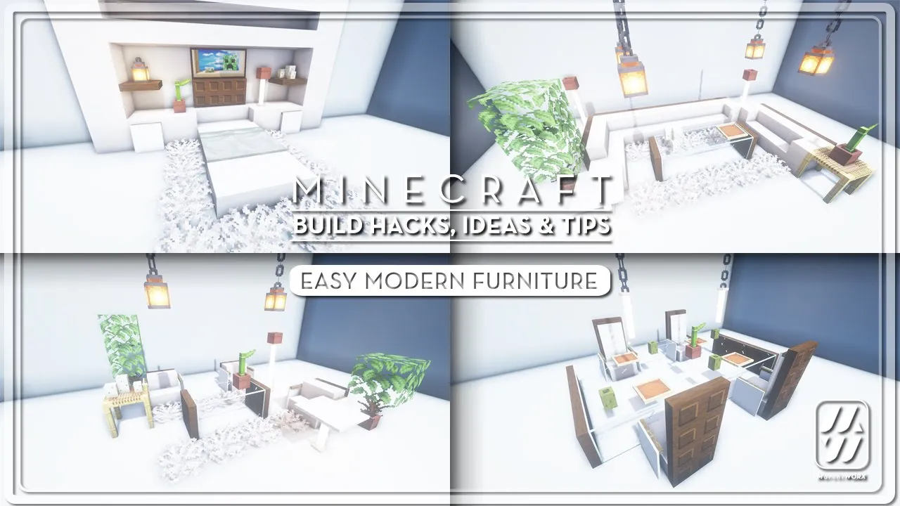 Minecraft: How to Build a Modern Interior Tutorial | Ideas & Tips