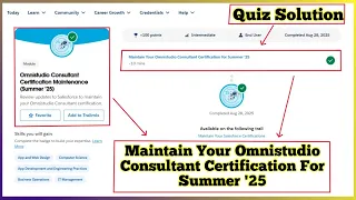 Omnistudio Consultant Certification Maintenance Summer 25 Maintain Your Omnistudio Consultant