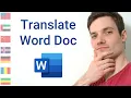 How to Translate Word Document into another language