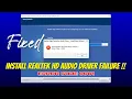 Fix - Install Realtek Driver Failure Error Code 0001