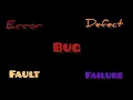 Difference between Error defect Bug fault failure Interview question in Software testing