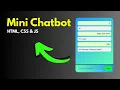 ASMR program Mini chatbot create in HTML CSS JS programming No Talking