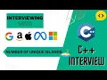 C interview with a FAANG engineer Number of Unique Islands
