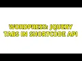 Wordpress jQuery Tabs in Shortcode API