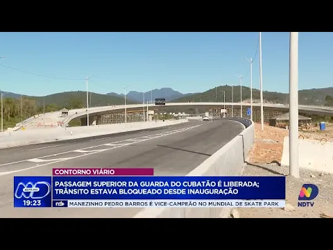 Contorno Viário: passagem superior da Guarda do Cubatão é liberada após bloqueio