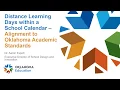 Distance Learning Days in a traditional calendar Alignment to OAS