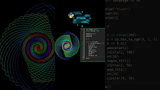 Python Turtle Se Banaya Amazing Colorful Spiral Python Coding