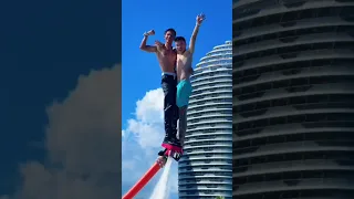 Flyboard ride is so romantic💃They enjoying fly on water!#flyboard #romantic #summer #extremesports