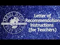 Letter of Recommendation Instructions for Recommenders MaiaLearning