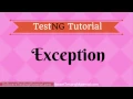 TestNG Exception - TestNG Tutorial