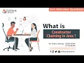 What is Constructor Chaining Java Interview Questions Fullstack Edutech