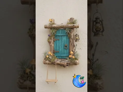 🍄🌿​¿Qué te parece esta puertita de hadas? #PuertaDeHadas #DIY #FairyDoor #DetallesUnicos