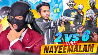Mp40 king Nayeem Alam এর সাথে ২ vs ৬ 🥶 এর মারাত্মক কাস্টমে only mp40 challenge 😱| NAYYEM ALAM x M1NX