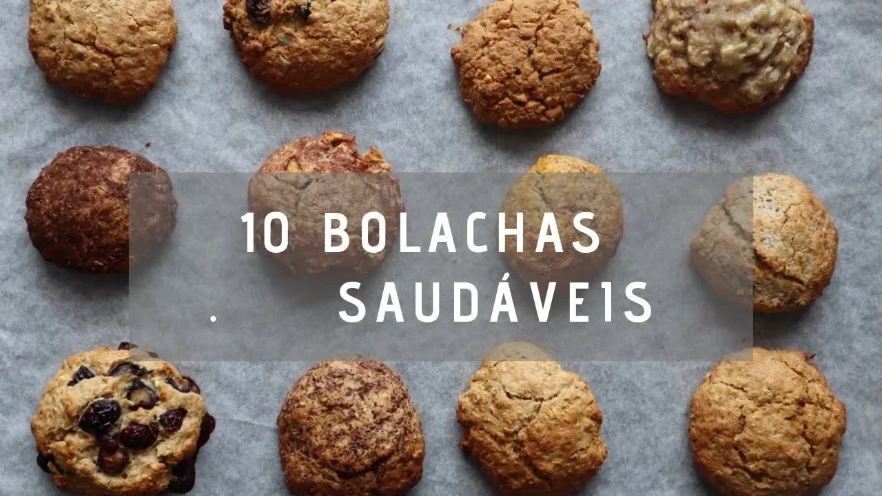 10 RECEITAS DE BOLACHAS/COOKIES/BISCOITOS SAUDÁVEIS