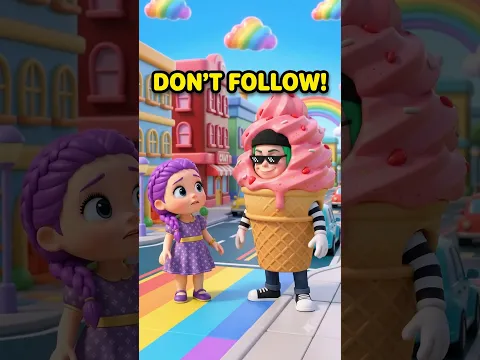 Oh No, Rumi! Donβt Follow Strangers for Ice Cream π¦ | Kids Learn Safety #shorts