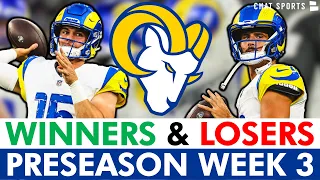Rams Preseason WINNERS LOSERS Week 3 vs Chargers Ft Ty Simpson Stetson Bennett