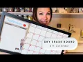 Picture frame repurposed into a dry erase calendar