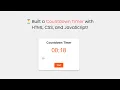 Built a Countdown Timer with HTML CSS and JavaScript Download free Code