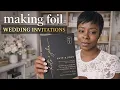 How to Make Foil Wedding Invitations Elegant DIY Wedding Stationery Tutorial