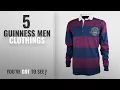 Top 10 Guinness Men Clothings Winter 2018 GUINNESS Wine and Navy Striped Rugby Jersey Navy