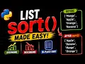 Python List sort Made EASY Ascending Descending Order For Beginners