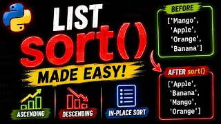 Python List sort Made EASY Ascending Descending Order For Beginners