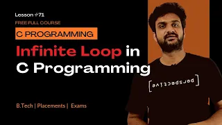 Infinite Loop in C Programming C Programming Lesson 71