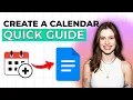 How to Create a Calendar in Google Docs 2026 Full Guide