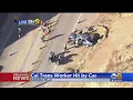 Caltrans Worker Hurt After 2 Vehicles Collide In Agoura Hills