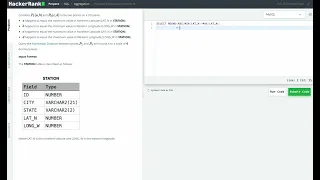 Hackerrank SQL Solution Basic SQL - Weather Observation Station 18