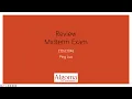 Chapter - Midterm Exam Review