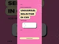 Learn the CSS Universal Selector Fast Beginner Friendly