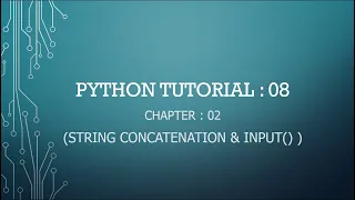 Python Tutorial 08 Join Strings in Python input function in Python