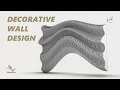 Wall Decoration Design in Rhino3D - Cage Edit Contour