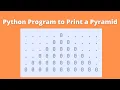Pyramid Pattern Python Program to Print a Pyramid of N rows CCBP Assignment 15 Question Answer