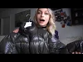 Girl wearing some Moncler down jackets