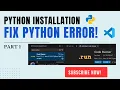 Setup Python in VS Code Fix Code Runner Error Install Packages via PowerShell